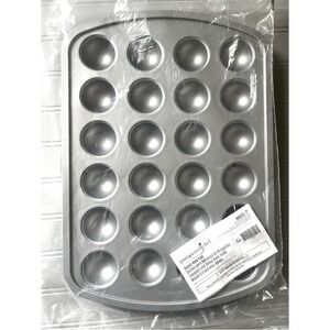 Pampered Chef Donut Hole Baking Pan Nonstick New Sealed Donuts Silver Blue